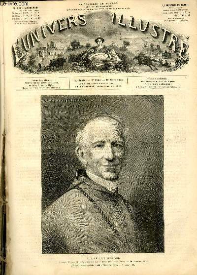 L'UNIVERS ILLUSTRE - VINGT ET UNIEME ANNEE N 1199 - S. S. Le pape Lon XIII, Joachim Pecci, n  Carpinetto, le 2 mars 1810, lu pape le 20 fvrier 1878 (d'aprs une photographie de MM.d'Alessandri frres)