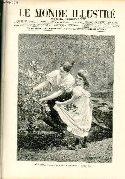 LE MONDE ILLUSTRE N1988 Doux soleil (cueillette des roses), par Lionel-Royer (Champs-Elyses)