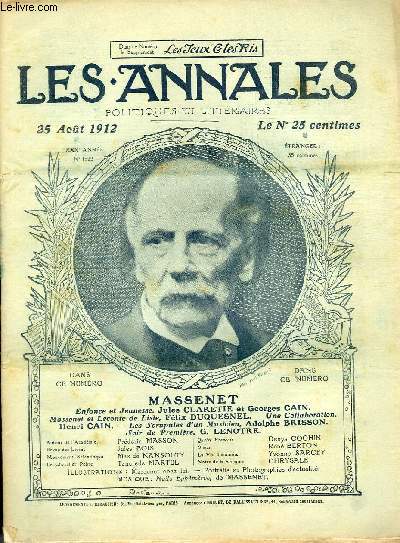 LES ANNALES POLITIQUES ET LITTERAIRES N 1522 Autour de ma maison, par Emile Verhaeren.