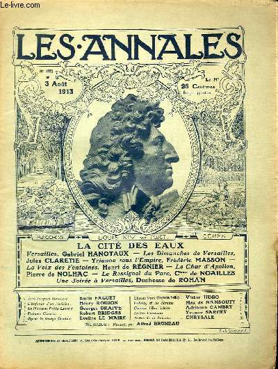 LES ANNALES POLITIQUES ET LITTERAIRES N 1571 Le nouveau pote-laurat - Robert Bridges, par Georges Grappe.