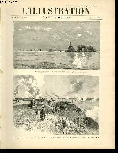L'ILLUSTRATION JOURNAL UNIVERSEL N 2894 - Gravures: les grandes manoeuvres de Brest, forcement du goulet, dans la journe du 6 aout par Haenen le naufrage de la 