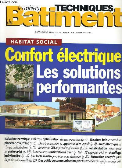 LES CAHIERS TECHNIQUES DU BATIMENT. SUPPLEMENT AU N 174.