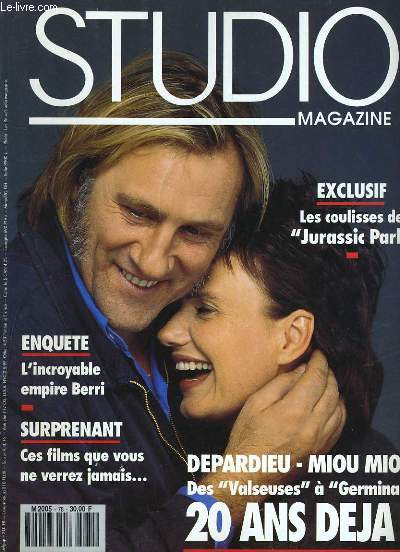 STUDIO MAGAZINE N 78 - DEPARDIEU - MIOU MIOU, des 