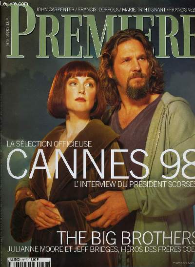 PREMIERE N 254 - LA SELECTION OFFICIEUSE, CANNES 98, L'INTERVIEW DU PRESIDENT SCORSESE