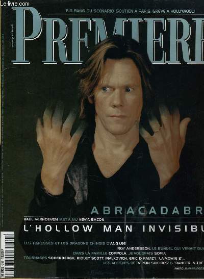 PREMIERE N 283 - ABRACADABRA, PAUL VERHOEVEN MET A NU KIVIN BACON, L'HOLLOW MAN INSIVIBLE