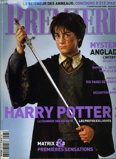 PREMIERE N 305 - HARRY POTTER 2, LA CHAMBRE DES SECRETS, les photos exclusives