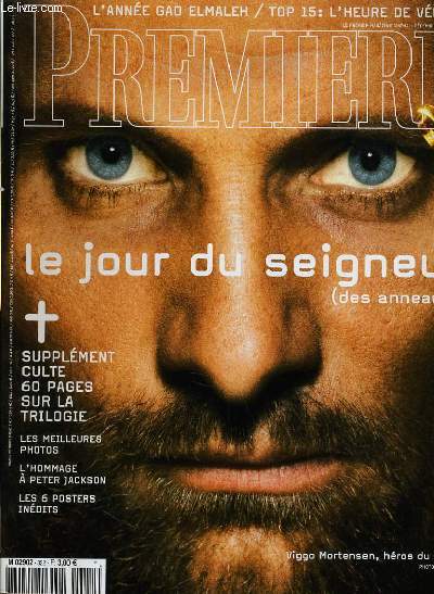 PREMIERE N 322 - LE JOUR DU SEIGNEUR, LES MEILLEURES PHOTOS, L'HOMMAGE A PETER JACKSON...