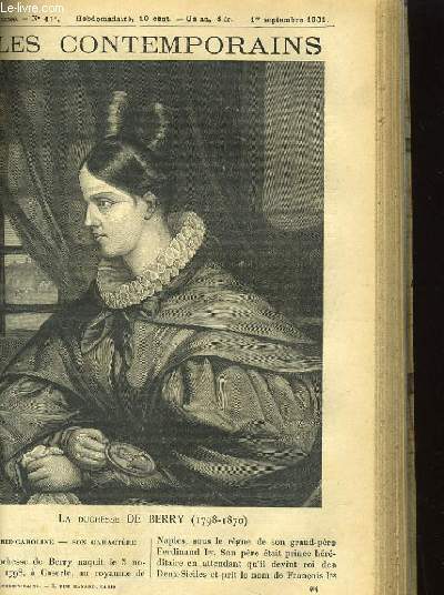 LA DUCHESSE DE BERRY (1798-1870)