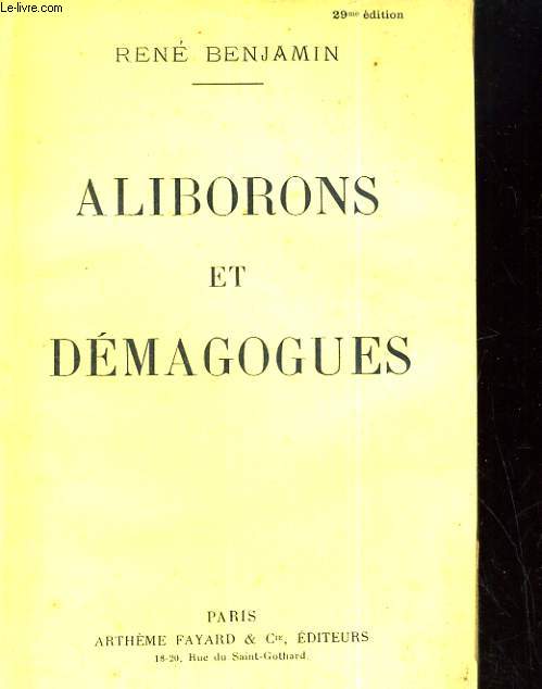 ALIBORONS ET DEMAGOGUES