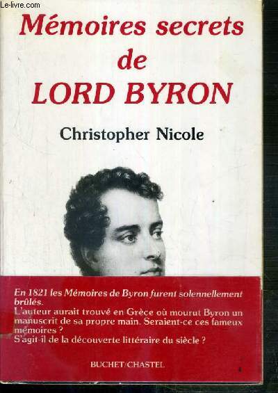 MEMOIRES SECRETS DE LORD BYRON