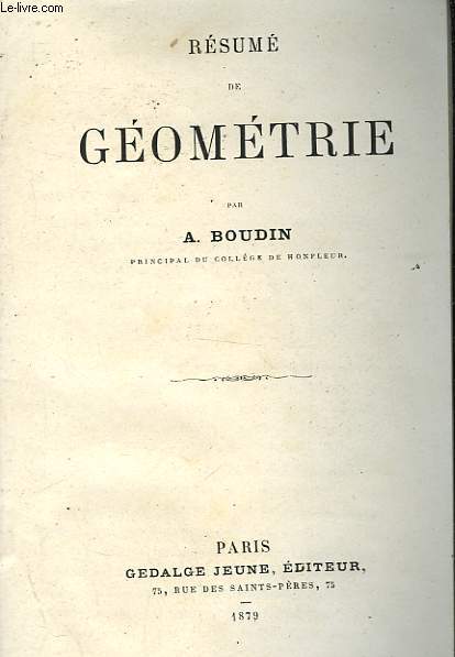 RESUME DE GEOMETRIE