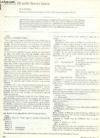 PROGRAMMATION - DIVERS DOCUMENTS ALGORITHMIQUES