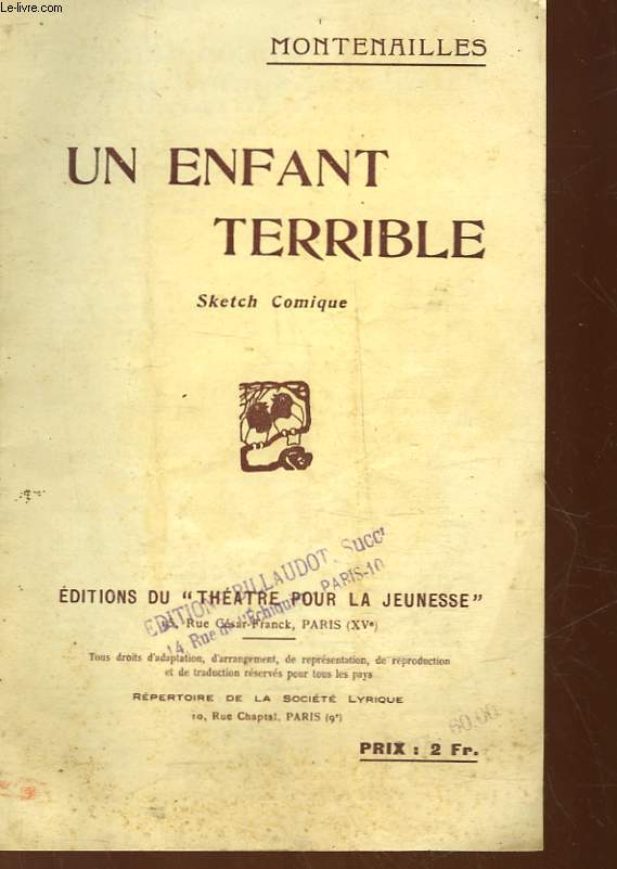 1 PROGRAMME -  UN ENFANT TERRIBLE SKETCH COMIQUE