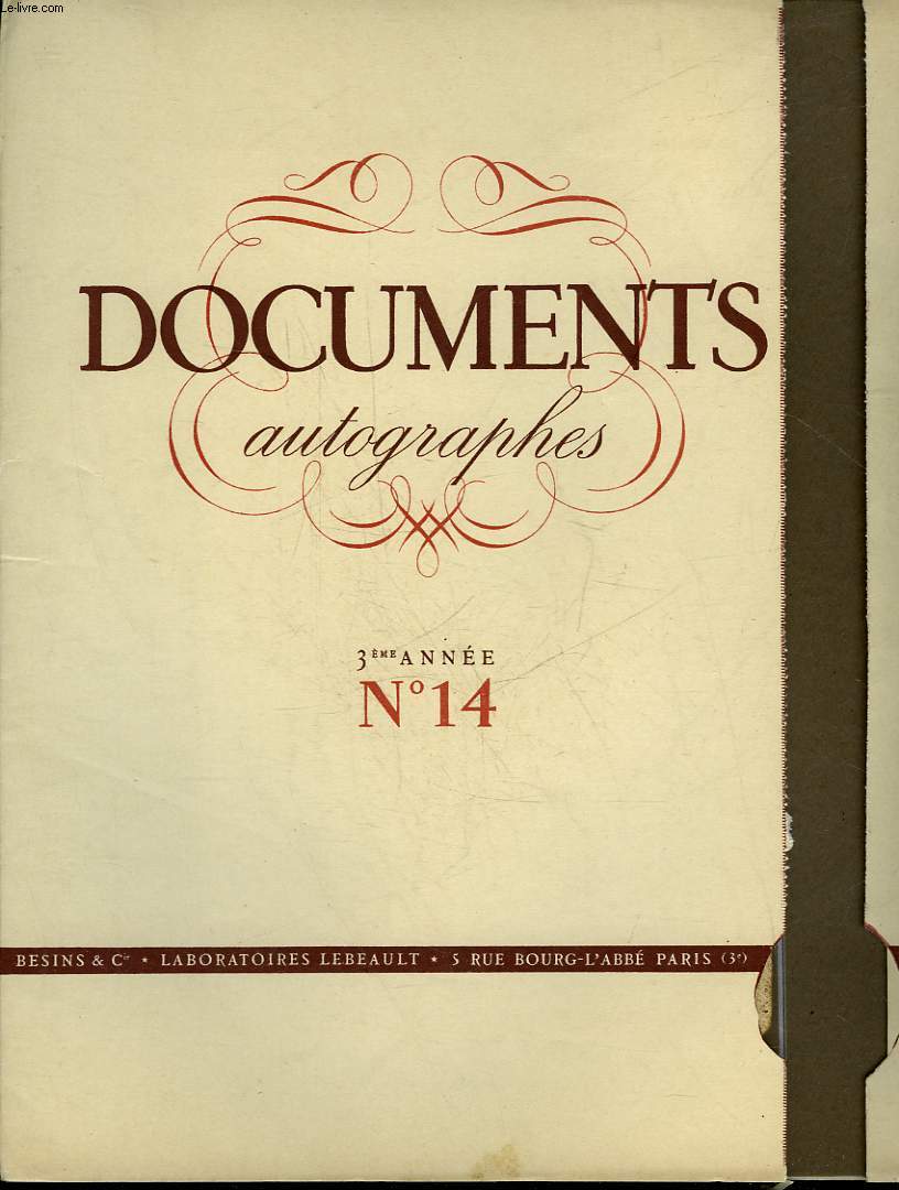 DOCUMENT AUTOGRAPHE - 3 ANNEE - N14 - LETTRE DE MARIE-STUART, REINE DE FRANCE ET D'ECOSSE A PHILIPPE II, ROI D'ESPAGNE