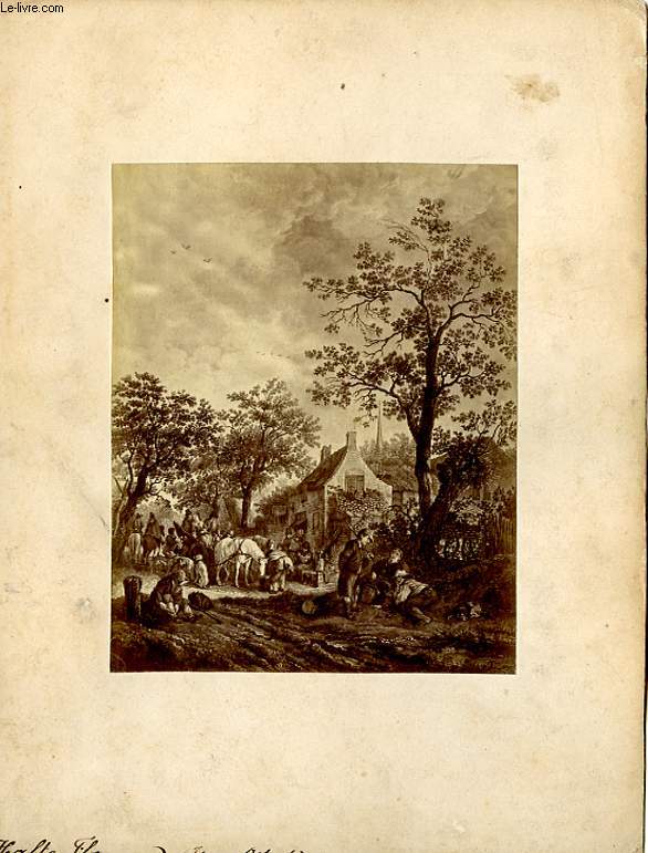 1 PHOTO/TABLEAU D'ART ALBUMINE : HALTE FLAMANDE