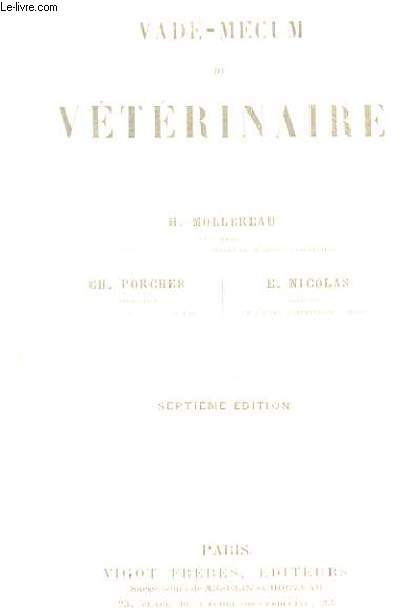 VADE-MECUM DU VETERINAIRE