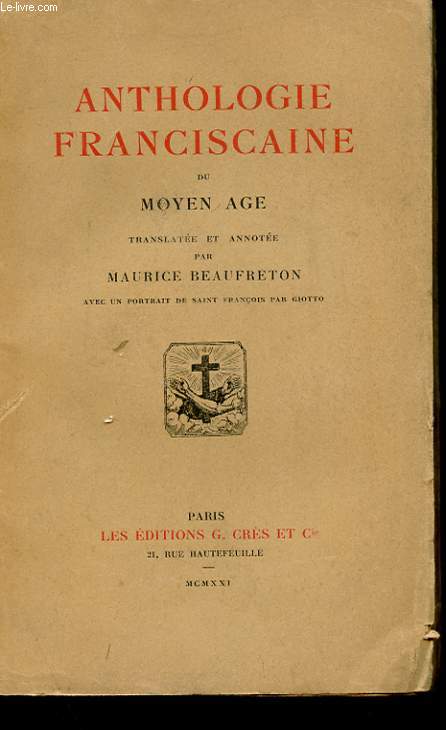 ANTHOLOGIE FRANCISCAINE DU MOYEN AGE