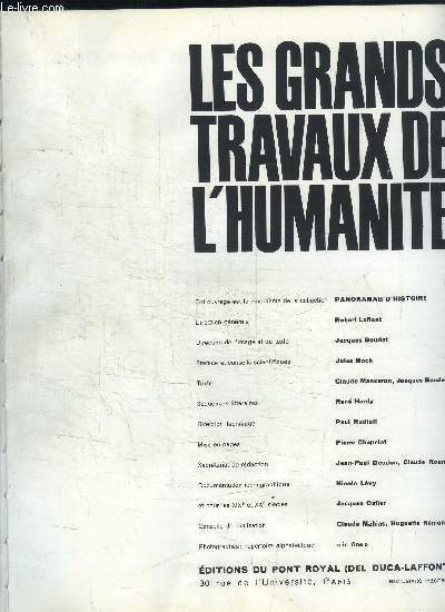 LES GRANDS TRAVAUX DE L'HUMANITE