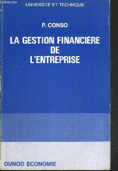 LA GESTION FINANCIERE DE L'ENTREPRISE - universit et technique