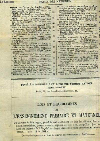 BULLETIN ANNOTE DES LOIS ET DECRETS - RECUEIL COMPLET DE LEGISLATION FRANCAISE - N6 - anne 1883 - juin /  Algrie : cercles de Ghardaa, d'An-Sefra, poste de Mcheria. Attributions des juges de paix confres  des officiers de l'arme...