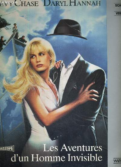 1 LASERDISC - LES AVENTURES D'UN HOMME INVISIBLES / distribution : Chevy Chase / Daryl Hannah / Sam Neill / Michael Mc Kean/ Stephen Tobolowsky