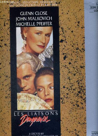 1 DOUBLE LASERDISC - LES LIAISONS DANGEREUSES - UN FILM DE STEPHEN FREARS - AVEC GLENN CLOSE - JOHN MALKOVICH - MICHELLE PFEIFFER ET UMA THURMAN