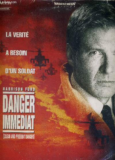 1 DOUBLE LASERDISC - DANGER IMMEDIAT (clear and present danger) - ADAPTE DU BEST SELLER DE TOM CLANCY - AVEC HARRISON FORD ET WILLEM DAFOE