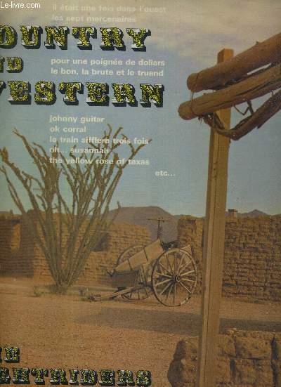 1 ALBIM DE 2 DISQUES AUDIO 33 TOURS - COUNTRY AND WESTERN - MUSIC OF THE FAR-WEST - le bleu de l't, du film Alamo / le bon, la brute et le truand / un homme, un cheval et un pistolet / Johnny Guitar / les sept mercenaires / Rio bravo...