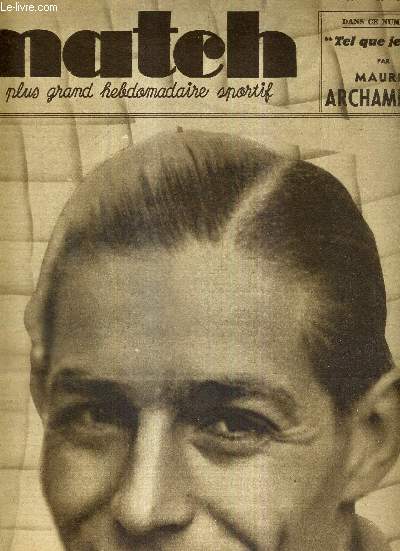 MATCH L'INTRAN N 601 - 23 novembre 1937 /  Laurent Di Lorto, le gardien de but de l'quipe de France de football et du F.C. Sochaux / 