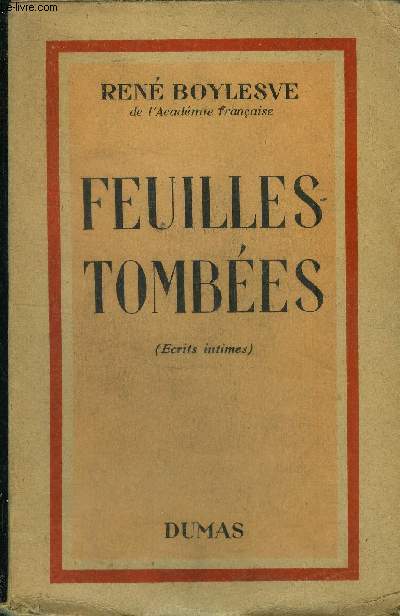 Feuilles tombes (Ecrits intimes)