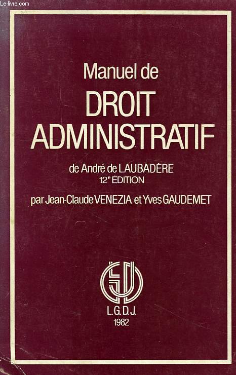 MANUEL DE DROIT ADMINISTRATIF