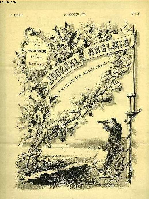 JOURNAL ANGLAIS, A MAGAZINE FOR FRENCH PEOPLE, 1re ANNEE, N 12, 1er JAN. 1893