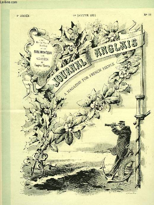 JOURNAL ANGLAIS, A MAGAZINE FOR FRENCH PEOPLE, 2e ANNEE, N 13, 1er JAN. 1894