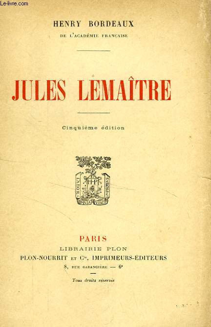 JULES LEMAITRE