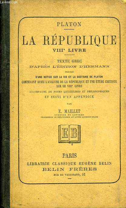 LA REPUBLIQUE, VIIIe LIVRE