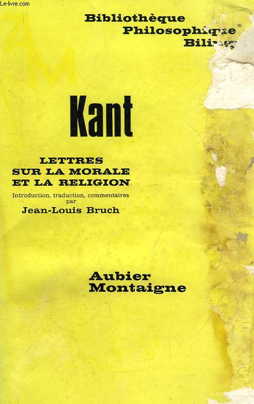 LETTRES SUR LA MORALE ET LA RELIGION
