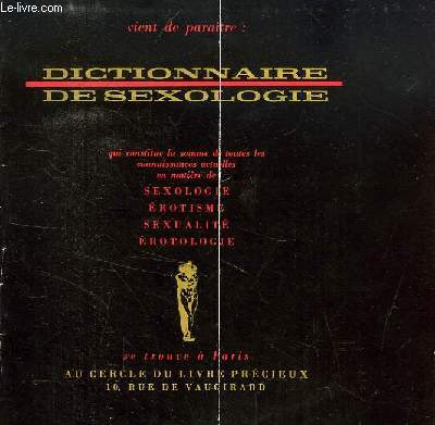 DICTIONNAIRE DE SEXOLOGIE (EXTRAIT)