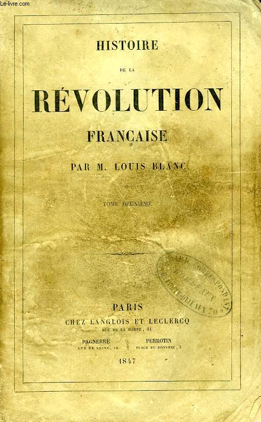 HISTOIRE DE LA REVOLUTION FRANCAISE, TOME II