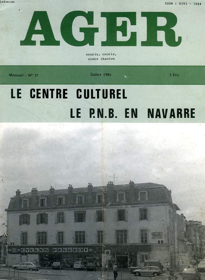 AGER, N 37, JUILLET 1984