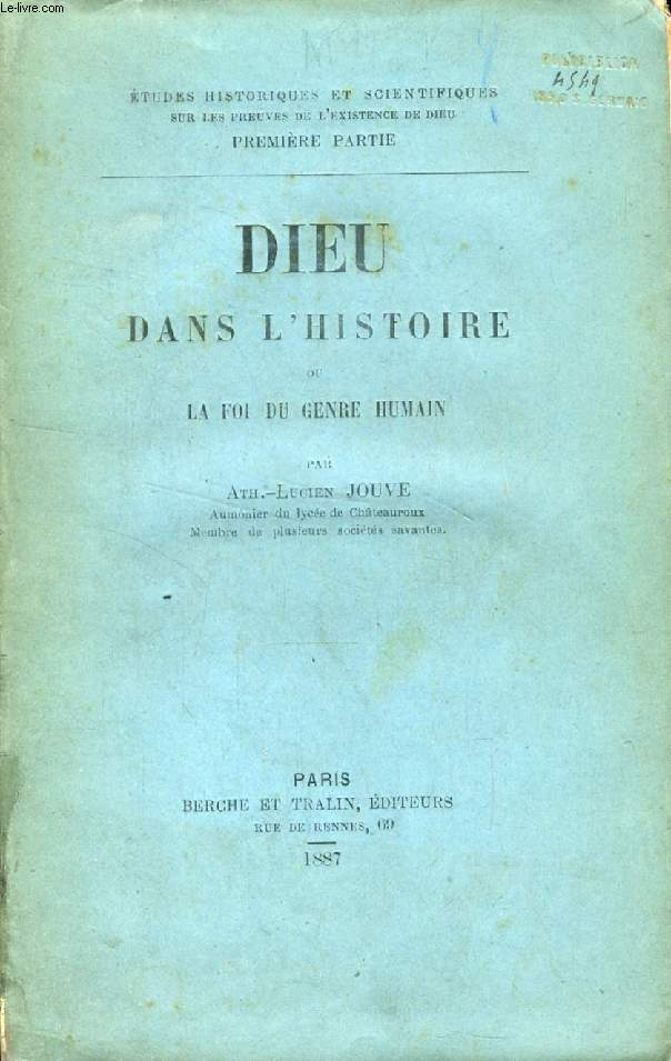 DIEU DANS L'HISTOIRE