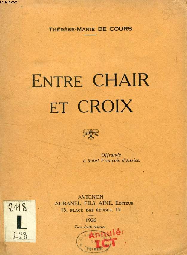 ENTRE CHAIR ET CROIX