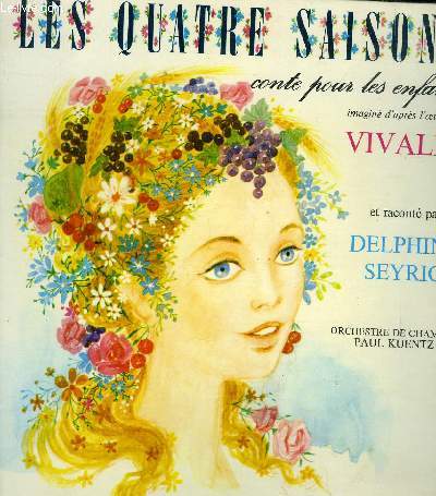 LIVRE DISQUES VINYLS 33T 1/3 : LES QUATRE SAISONS -CONTE POUR ENFANTS DE VIVALDI