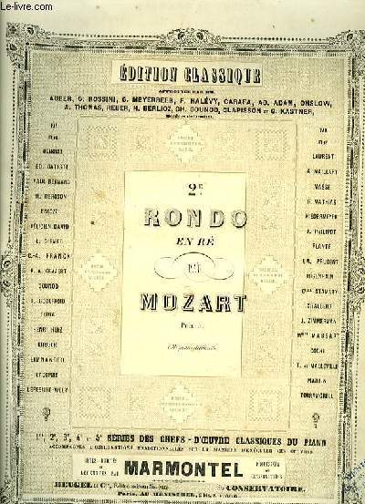 2me RONDO EN RE revus et doigts par Marmontel.