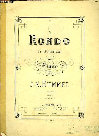 RONDO en ut majeur pour piano OP.52