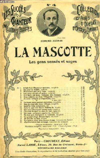 COUPLETS DE PRESAGES extrait de 