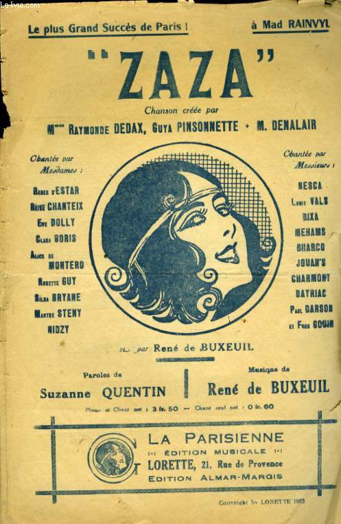 ZAZA FOX TROT CHANTE