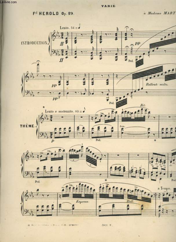 AU CLAIR DE LA LUNE OP 19