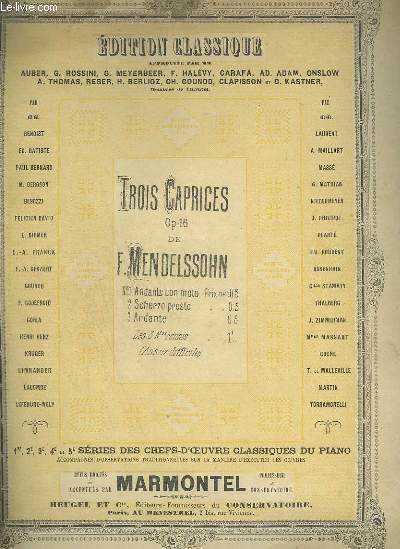 TROIS CAPRICES OP.16 - N2 : SCHERZO PRESTO.
