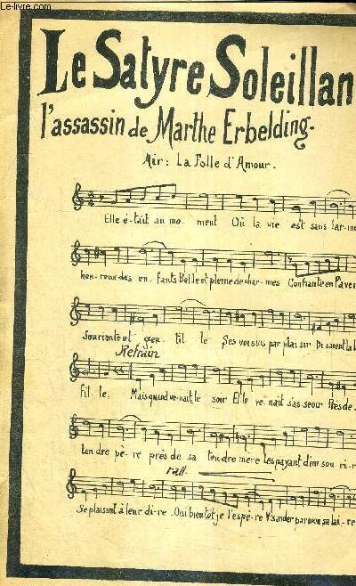 LE SATYRE SOLEILLAND - L'ASSASSIN DE MARTHE ERBELDING