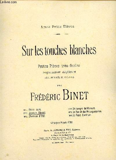 SUR LES TOUCHES BLANCHES - A MES PETITS ELEVES - N2 JOYEUX REVEIL